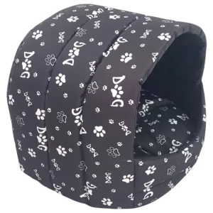 černá kukaň s oušky – design DOG