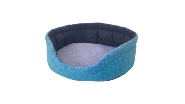Kulaté pelíšky pro psy, modrý, tyrkysový – velikost 52×42×13 cm