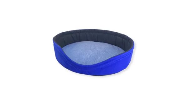 Kulatý pelechy pro psa, tmavě modrý – velikost 68×58×17 cm