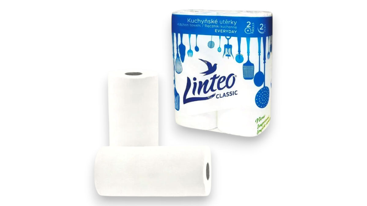 Linteo kuchyňské papírové útěrky classic 2 ks