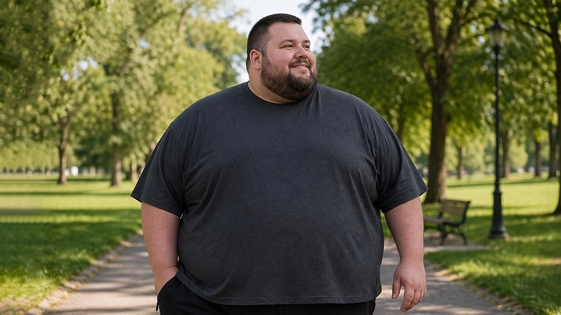 Bavlněné pánské tričko nadměrné velikosti 5XL-15XL melange